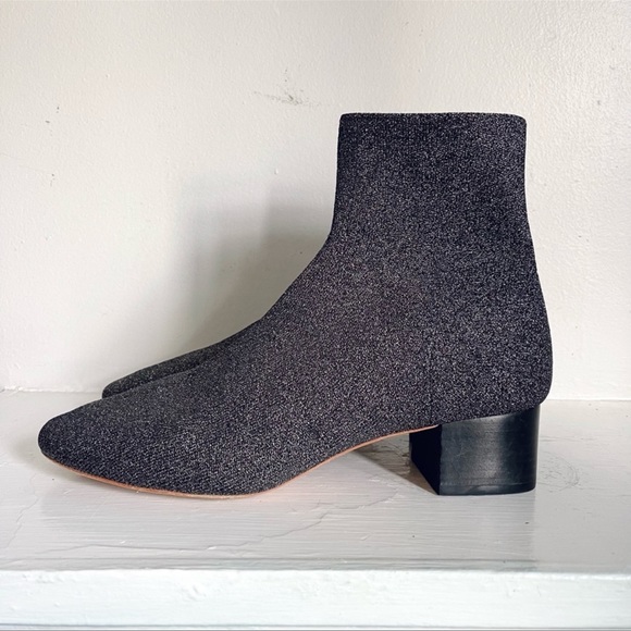 Loeffler Randall Carter Metallic Silver Sock Booties Boot Size 11 1/2 - Picture 2 of 11